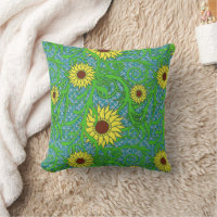 Colourful Sunflowers Floral Illustration