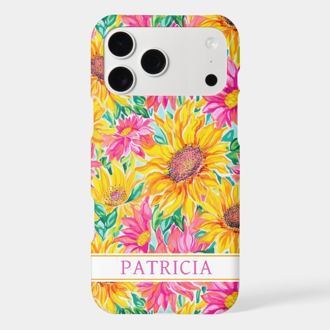 Colourful Sunflowers Painting Monogrammed (Back)