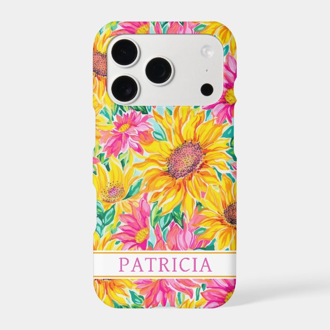 Colourful Sunflowers Painting Monogrammed  (Back)