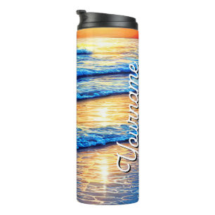 Colourful Sunrise Sunburn Sunset On The Beach Thermal Tumbler