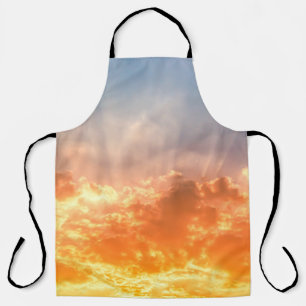 Colourful sunset: fiery sky twilight. apron