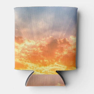 Colourful sunset: fiery sky twilight. can cooler