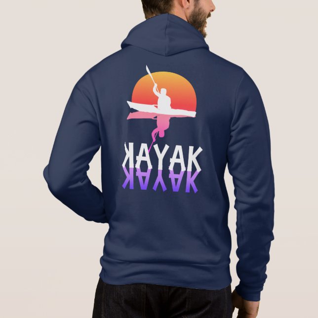 Colourful Sunset Kayaking Hoodie (Back)