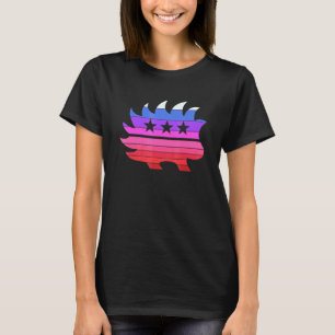 Colourful Sunset Libertarian Porcupine Cool Stylis T-Shirt
