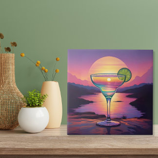Colourful Sunset Margarita  Tile