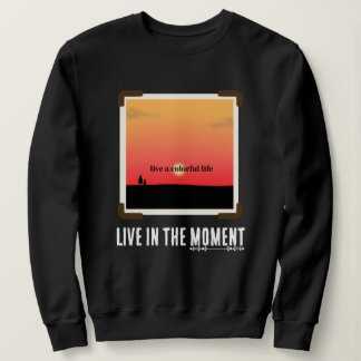 Colourful sunsets with modern text sweatshirt