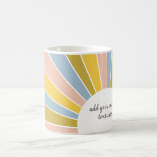 Colourful Sunshine Rays with favourite quote Coffee Mug