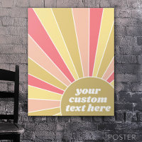 Colourful Sunshine Rays with favourite text