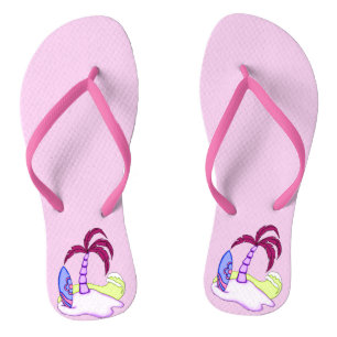 Colourful Surfboard Island 3 Flip Flops