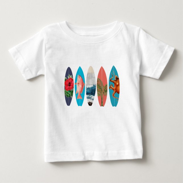 Colourful Surfboards Baby T-Shirt (Front)
