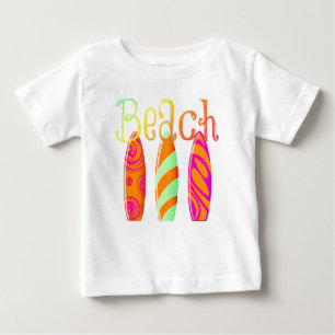 Colourful Surfboards Beach Baby T-Shirt