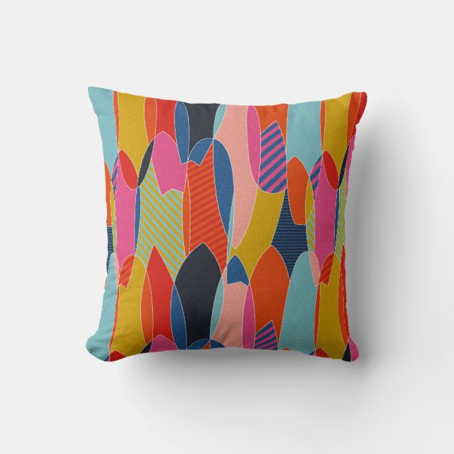 Colourful surfboards cushion (Front)