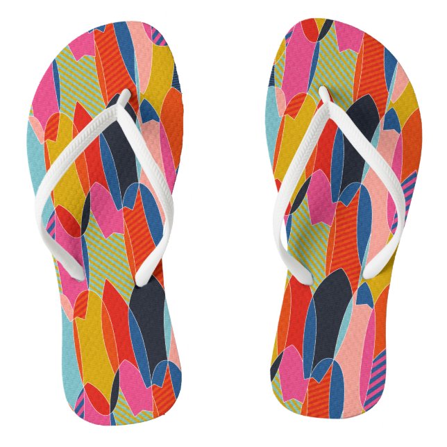 Colourful surfboards jandals (Footbed)
