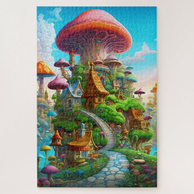 Colourful surreal land jigsaw puzzle (Vertical)