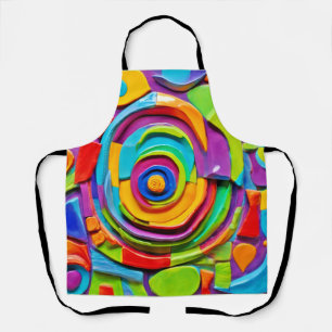 Colourful Surreal Sculpture Play Apron