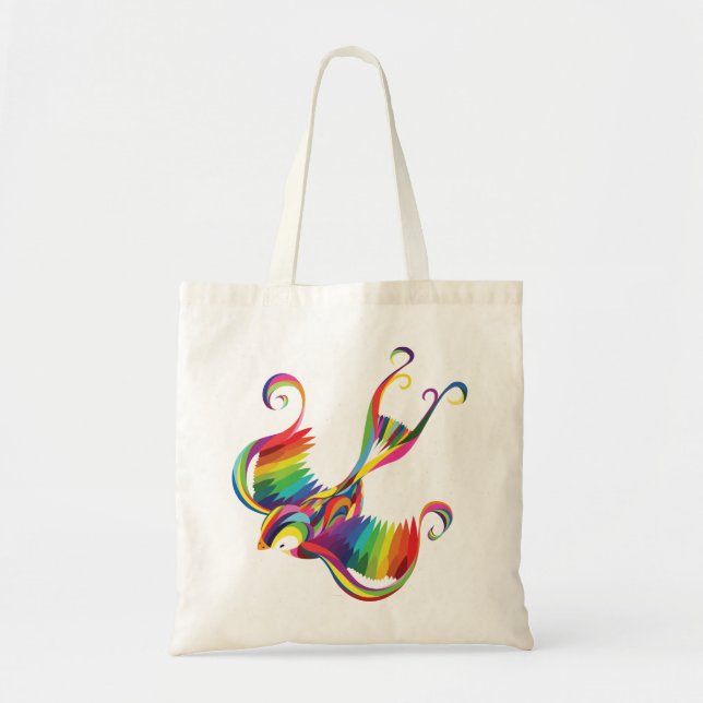 Colourful Swallow Tote Bag (Front)