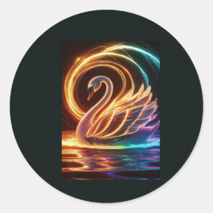 Colourful Swan Sticker for any item surface.