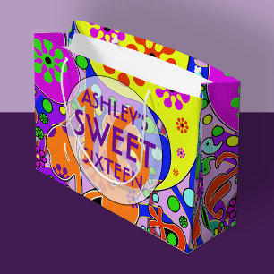 Colourful Sweet 16 Birthday Gift Bag