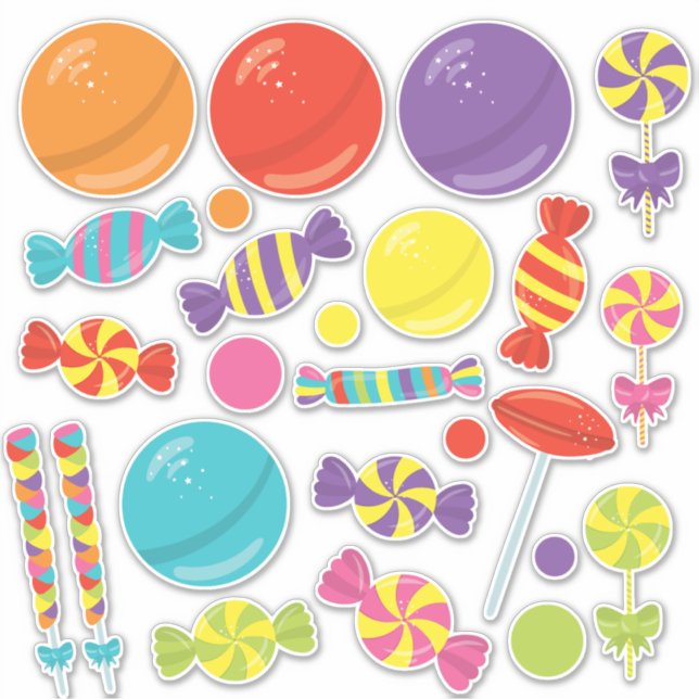 Colourful Sweet Fun Candy Theme  (Front)