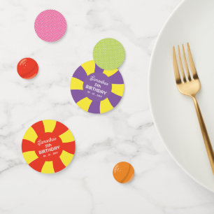 Colourful Sweet Fun Candy Theme Birthday Party Confetti