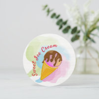 Colourful sweet ice cream in a cone