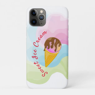 Colourful sweet ice cream in a cone Case-Mate iPhone case