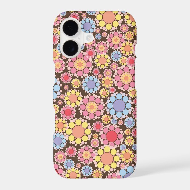 Colourful Sweet Pastels Flower Floral Dots Pattern (Back)