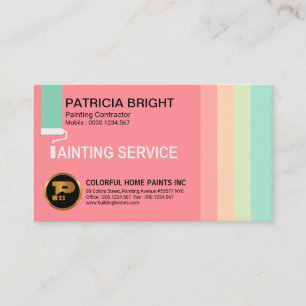 Colourful Sweet Pastels Painting Contractor Business Card
