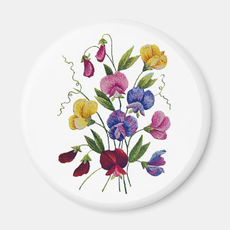 Colourful Sweet Peas Magnet