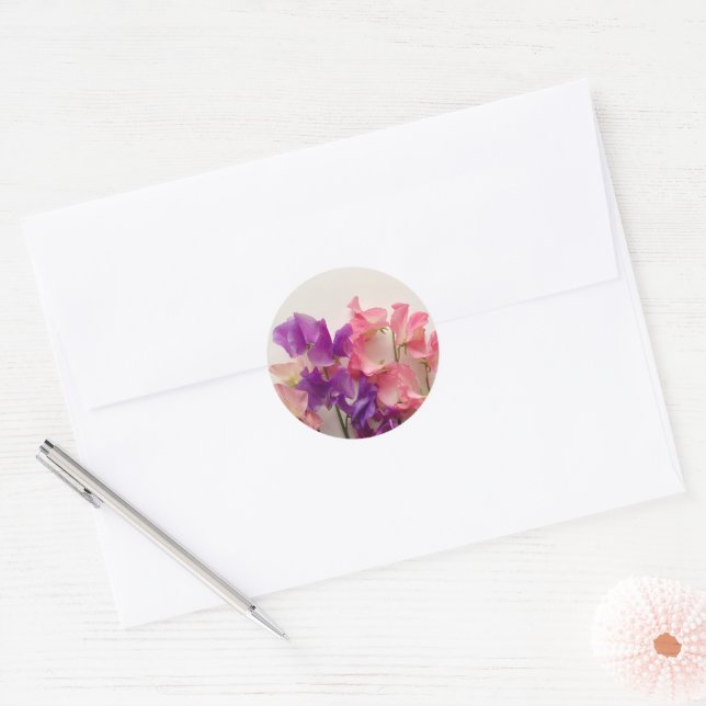 Colourful sweet peas Sticker (Envelope)