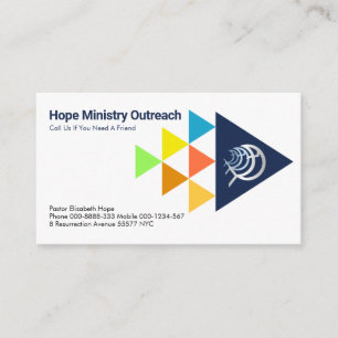 Colourful Swimming Christian Ichthus Business Card