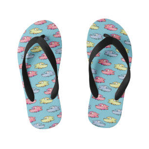 Colourful swimming happy fish kid's jandals