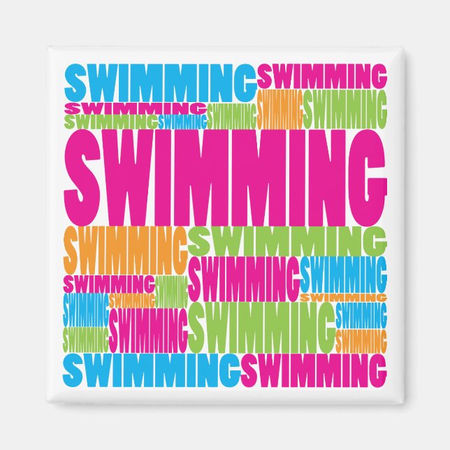 Colourful Swimming Magnet (Front)