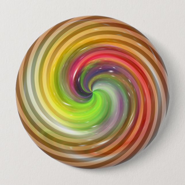 Colourful Swirl Abstract Art 2 10 Cm Round Badge (Front)
