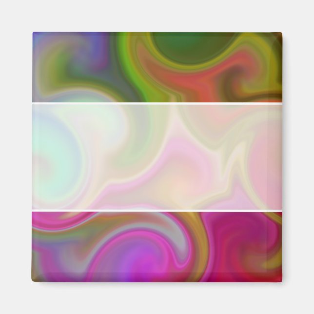 Colourful Swirl Abstract Magnet (Front)
