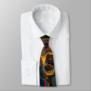 colourful swirl abstract tie