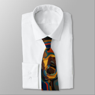 colourful swirl abstract tie