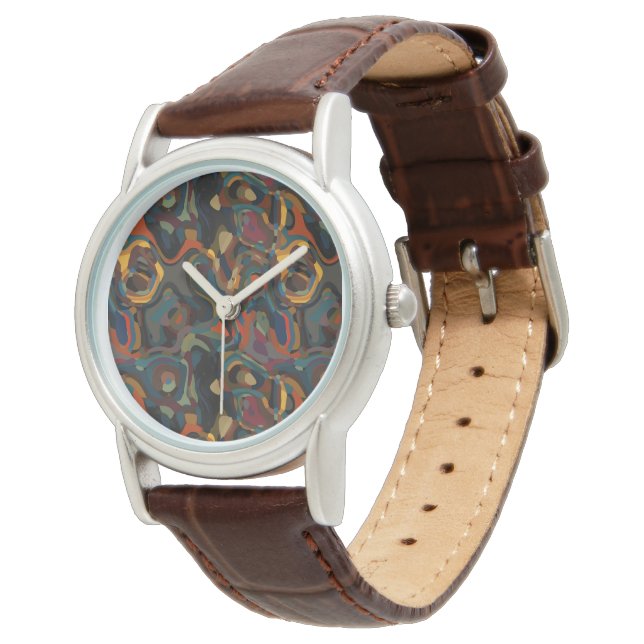 colourful swirl abstract watch (Angled)