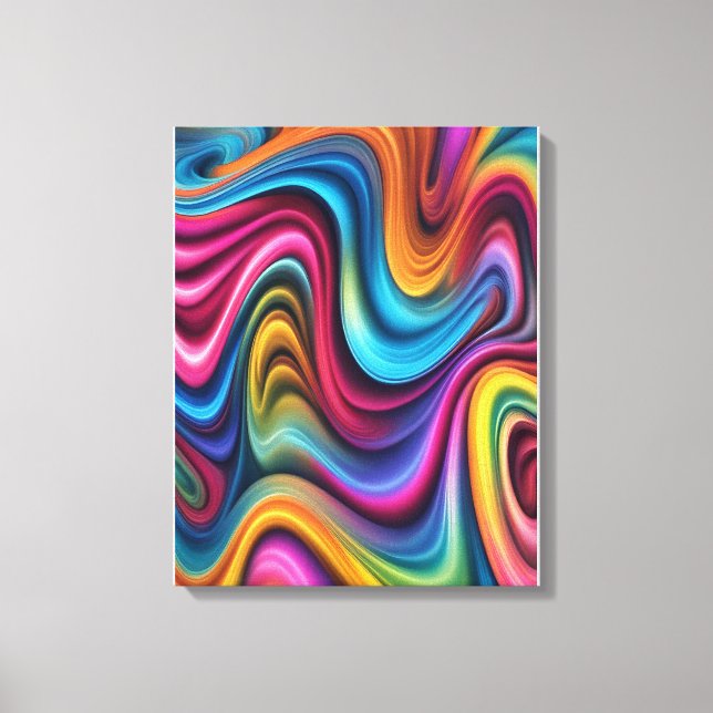 Colourful Swirl Graphic Art Design Canvas Print (Front)