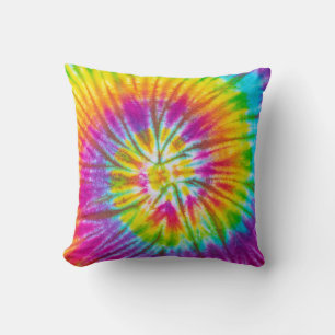 Colourful Swirl Tie-Dye Abstract. Cushion
