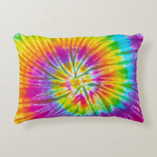 Colourful Swirl Tie-Dye Abstract. Decorative Cushion