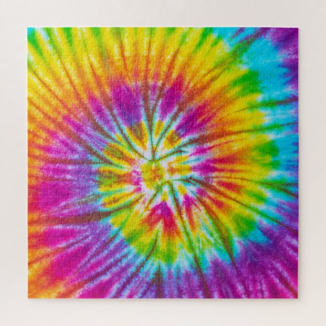 Colourful Swirl Tie-Dye Abstract. Jigsaw Puzzle (Vertical)