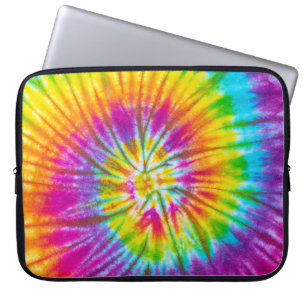 Colourful Swirl Tie-Dye Abstract. Laptop Sleeve