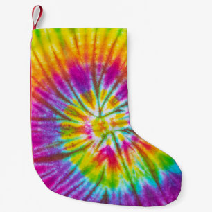 Colourful Swirl Tie-Dye Abstract. Small Christmas Stocking