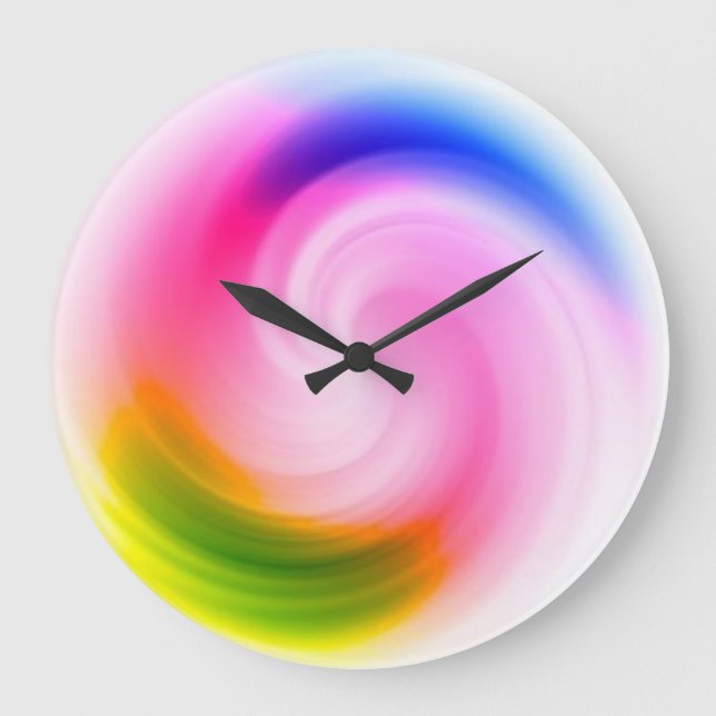Colourful Swirl - Wall Clock (Front)