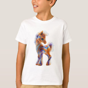 Colourful Swirled Magical Pony Kids T-Shirt