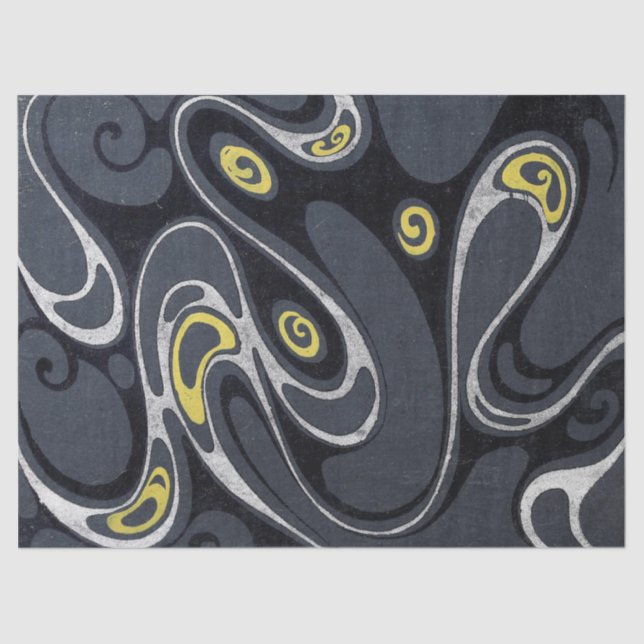 Colourful Swirling Abstract Tissue Paper (Front)