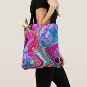Colourful Swirls Abstract Fluid Art Tote Bag