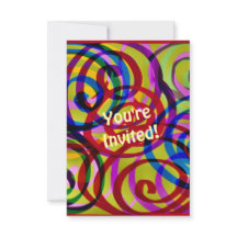 Colourful Swirls Invitation