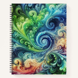 Colourful Swirls Journal
